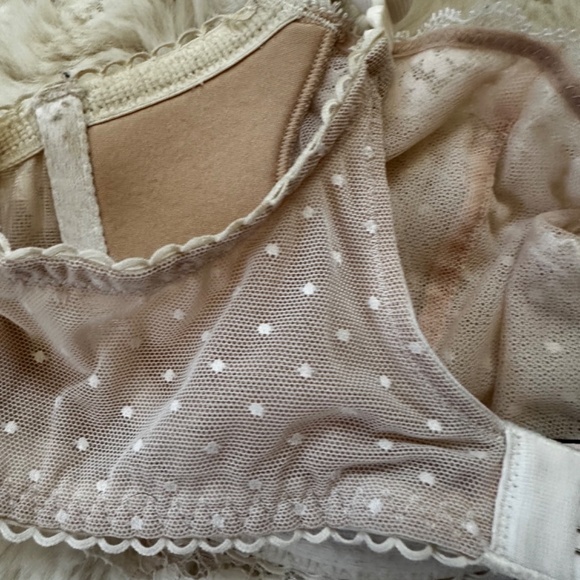 Mesh and White Detailed Victoria Secret Lace Bra - Picture 3 of 5